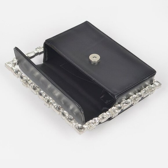 Faux Leather Multi Stone Square Handle Bag. - Picture 2 of 4